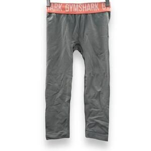 Gymshark Gray & Pink‎ Seamless Flex Fitness Low Rise Capri Leggings Sz XS